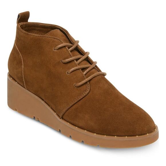Steven By Madden Natural Comfort BART Brown Suede Wedge Ankle Boots Women’s 8 M - Picture 1 of 9